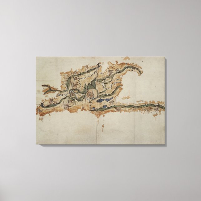 Toile Carte de l'île de Saint-Domingue (Recto)