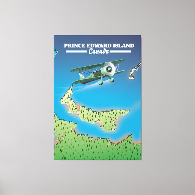 Toile Carte de l'Île-du-Prince-Édouard, Canada. (Recto)