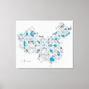 Toile Carte de l'illustration en cristal de style de