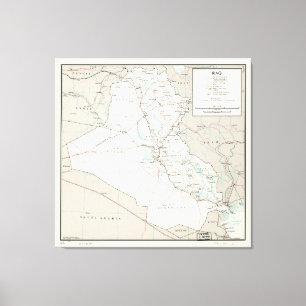 Toile Carte de l'Iraq (1967)