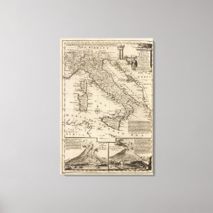 Toile Carte de l'Italie