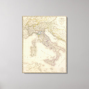 Toile Carte de l'Italie