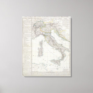 Toile Carte de l'Italie