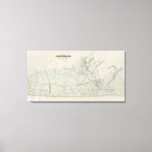 Toile Carte de Long Branch, NJ