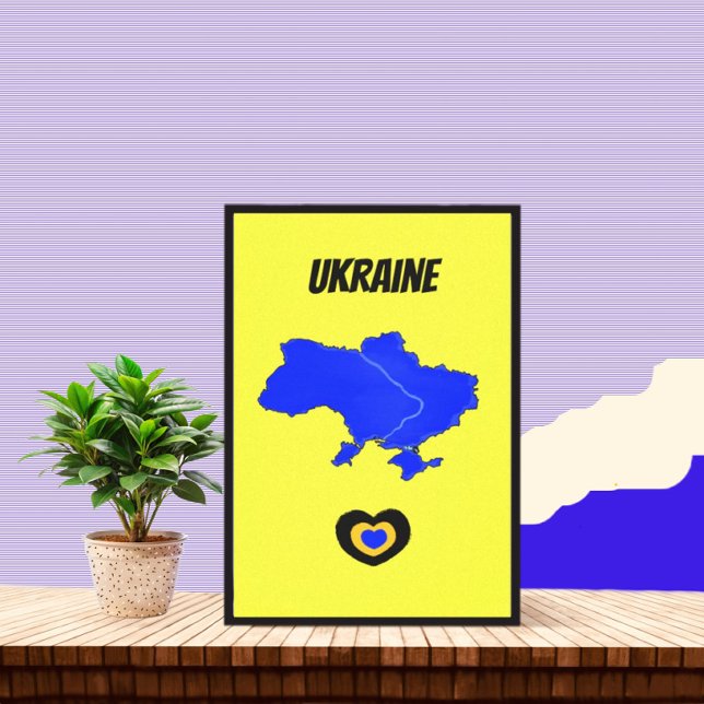 Toile Carte de l'Ukraine (Créateur téléchargé)