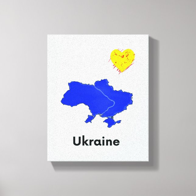 Toile Carte de l'Ukraine (Recto)