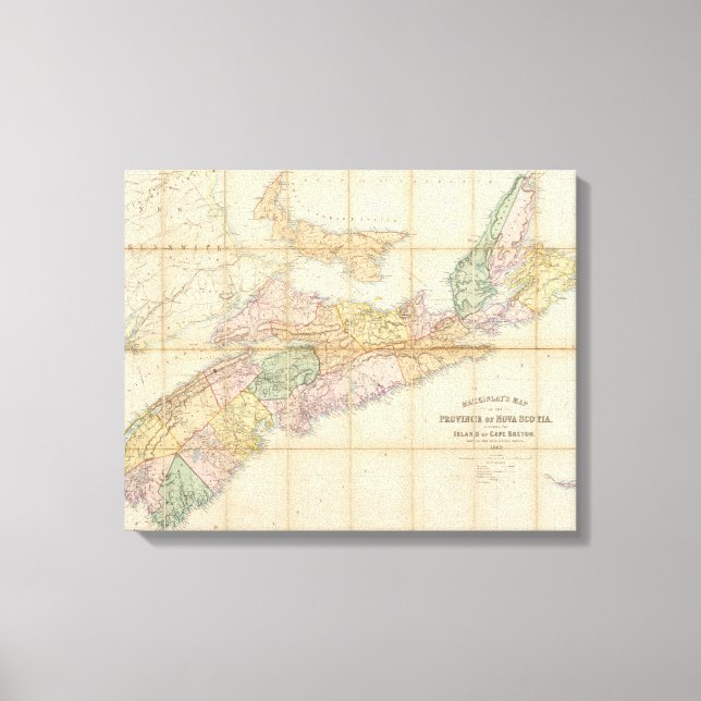 Toile Carte de Mackinlay de la province de la Nouvelle-É (Recto)