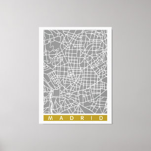 Toile Carte de Madrid