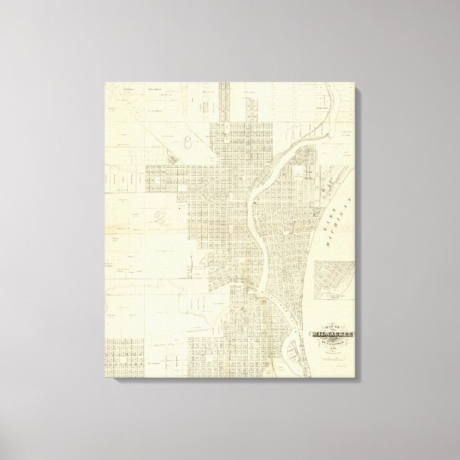 Toile Carte de Milwaukee (Recto)