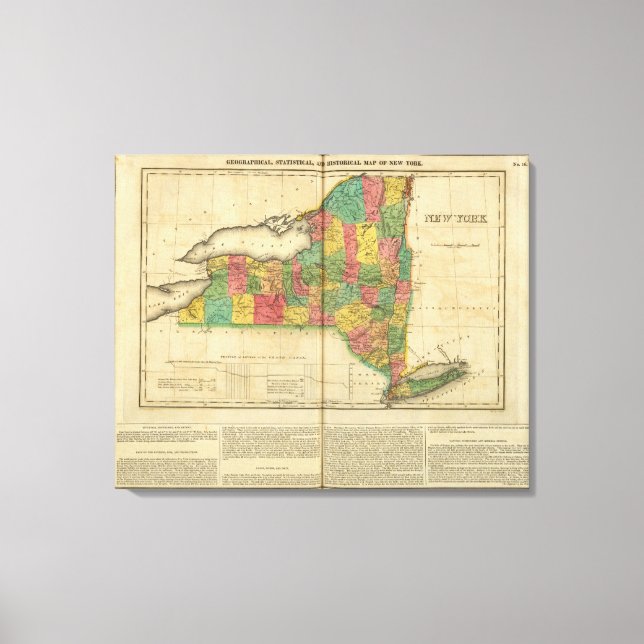 Toile Carte De New York (Recto)