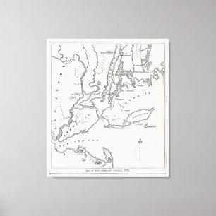 Toile Carte de New York et de la proximité