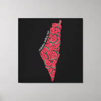 Carte de Palestine remplie de pastèques | Palestin