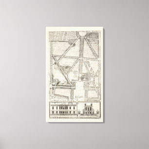 Toile Carte de parc de Greenwich
