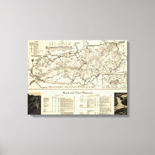 Toile Carte de parc national de Great Smoky Mountains