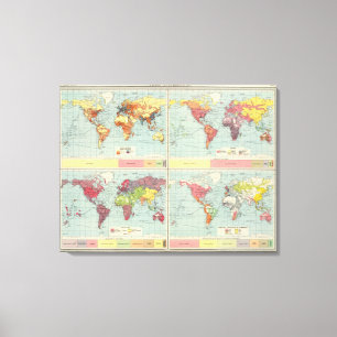 Toile Carte de population mondiale