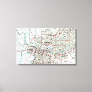 Toile Carte de Sacramento California (1994)