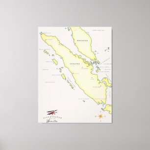 Toile carte de Sumatra