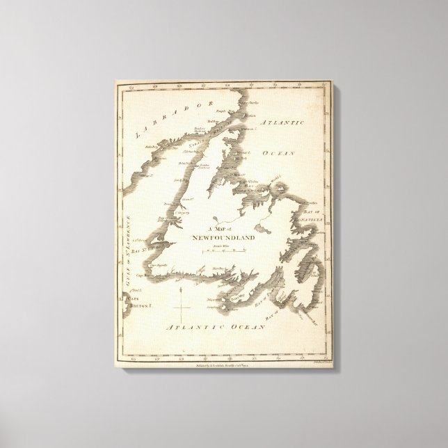 Toile Carte de Terre-Neuve (Recto)
