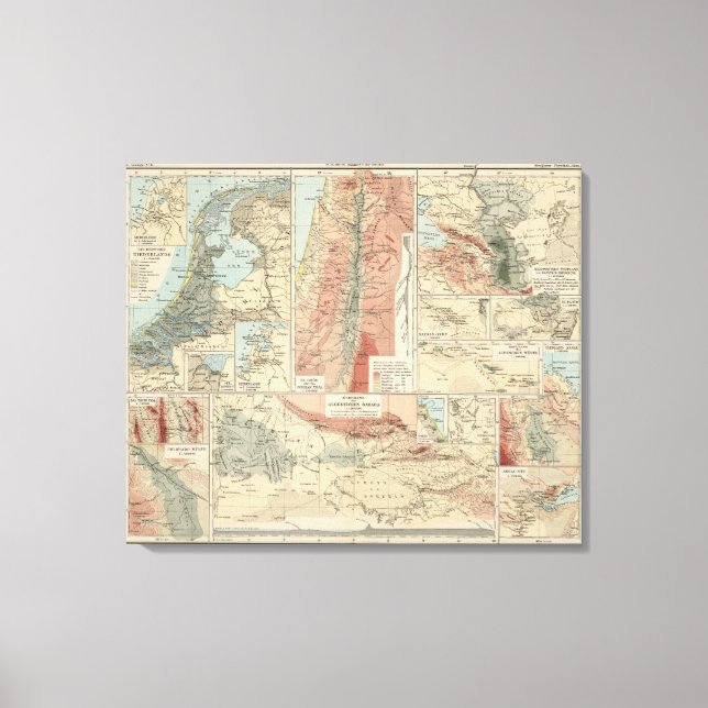 Toile Carte de Tieflander Atlas (Recto)
