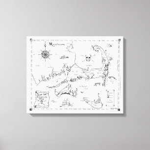 Toile Carte de trésor de Cape Cod