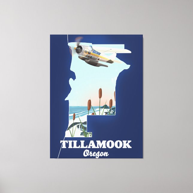 Toile Carte de voyage Tillamook Oregon (Recto)