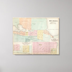 Toile Carte de Waseca, Minnesota