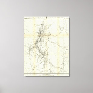 Toile Carte d'ensemble de secteur de Washoe