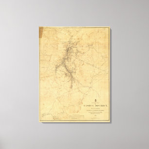 Toile Carte d'ensemble de secteur de Washoe, Nevada