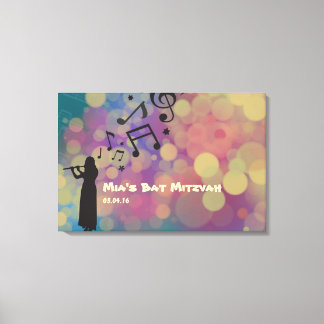 Toile Carte d'entrée pour Bat mitzvah de Flute Player