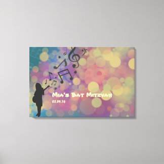 Toile Carte d'entrée pour Bat mitzvah de guitare
