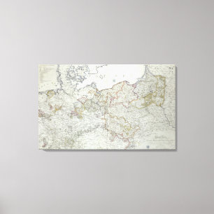 Toile Carte des états prussiens en 1799