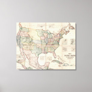 Toile Carte des États-Unis 2