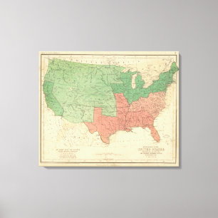 Toile Carte des Etats-Unis 3