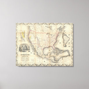 Toile Carte des Etats-Unis 3
