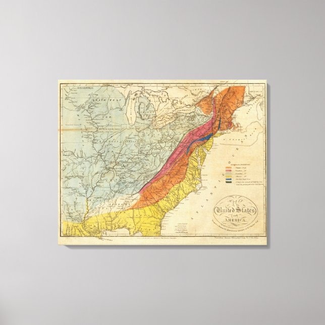 Toile Carte des États-Unis d'Amérique 4 (Recto)