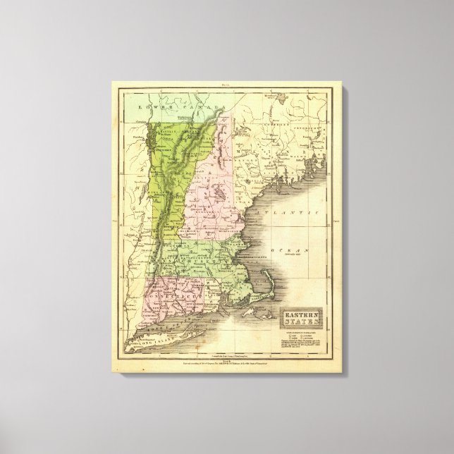 Toile Carte des Jeux olympiques des États de l'Est (Recto)