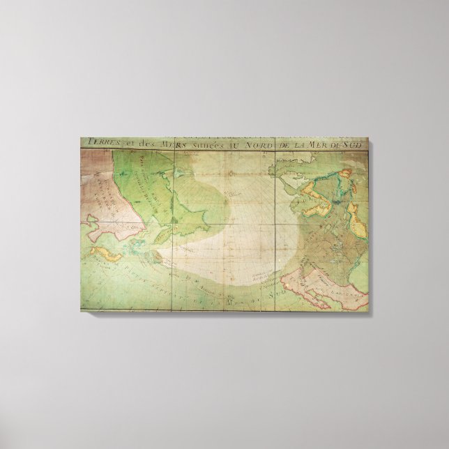 Toile Carte des nouvelles découvertes (Recto)