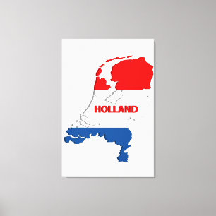 Toile Carte des Pays-Bas