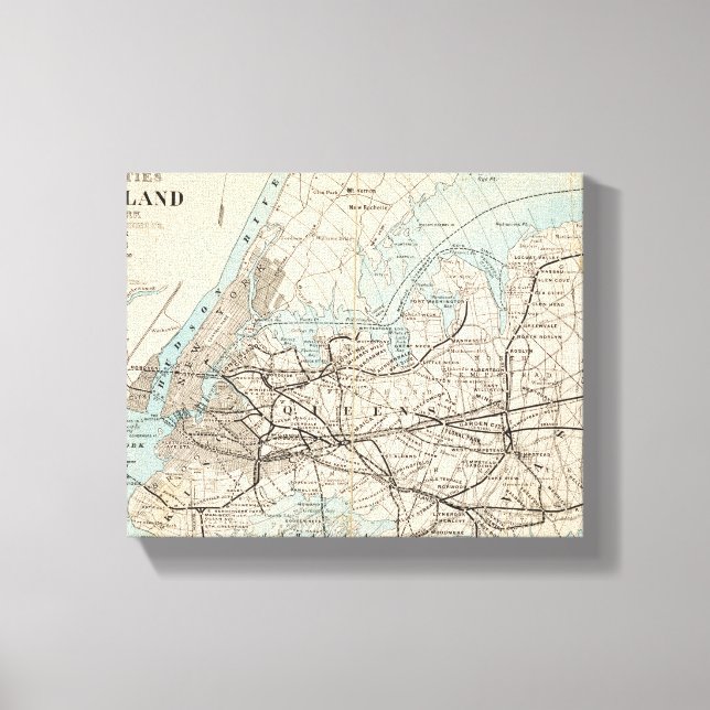 Toile Carte des rois, reines, Long Island (Recto)