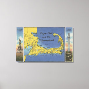 Toile Carte détaillée du Pilgrimland