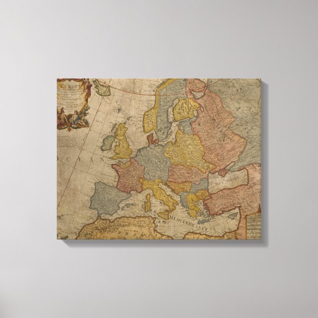 Toile Carte d'Europe | 1700 (Recto)