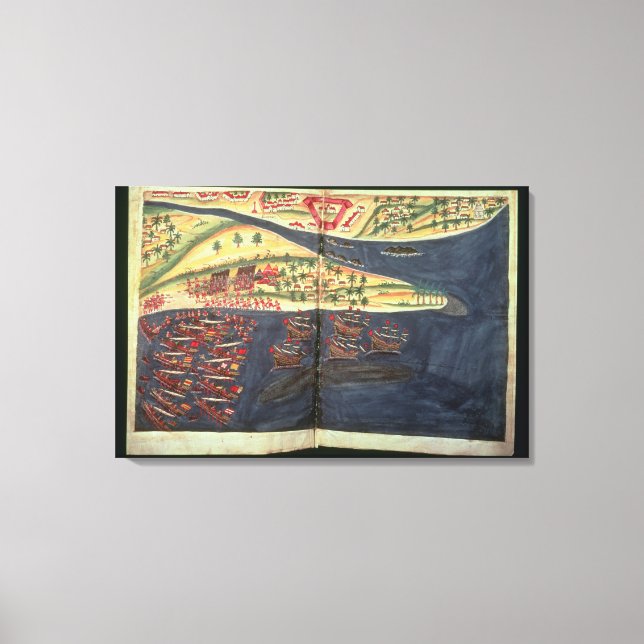 Toile Carte d'exploration de Surat (Recto)