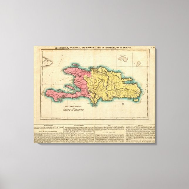 Toile Carte D'Hispaniola, Ou Saint-Domingue (Recto)