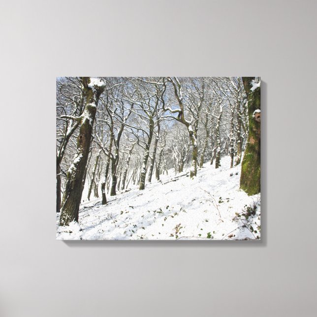 Toile Carte d'hiver de la forêt de Macclesfield (Recto)