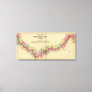 Toile Carte d'index à l'atlas de la rivière Ohio