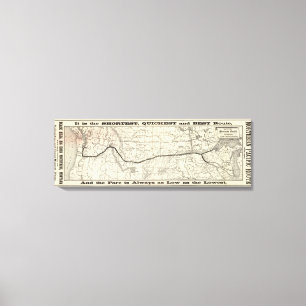 Toile Carte du chemin de fer Pacifique du nord