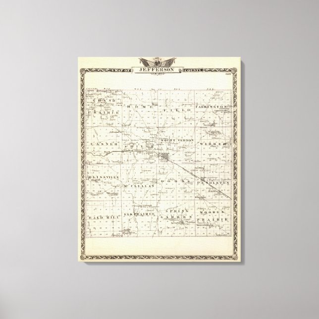 Toile Carte du comté de Jefferson (Recto)
