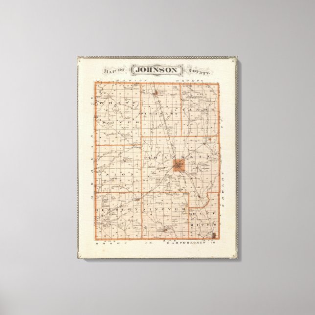 Toile Carte du comté de Johnson (Recto)