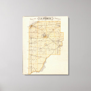 Toile Carte du comté de La Porte
