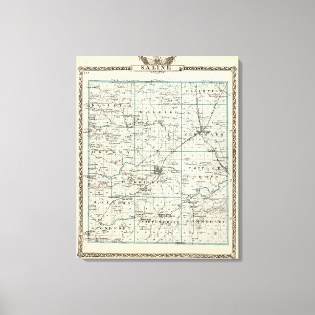 Toile Carte du comté de Saline (Recto)